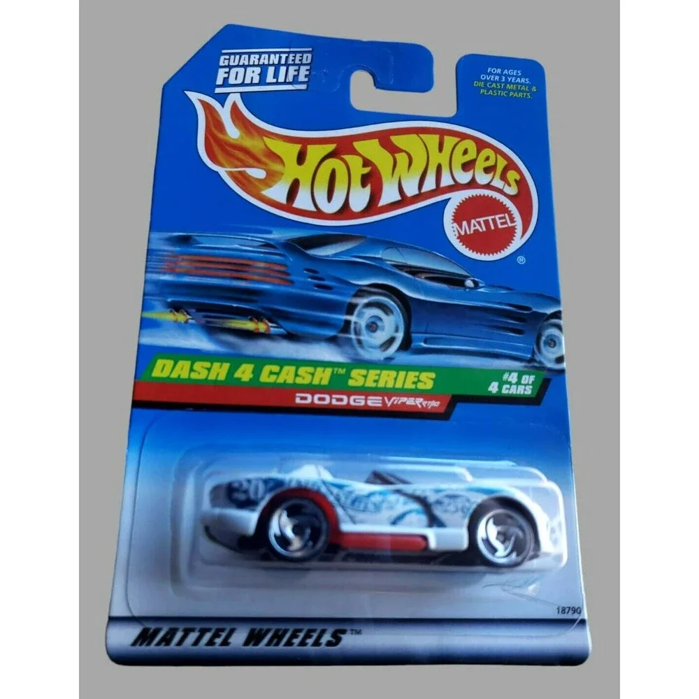 VTG 1998 Hot Wheels DODGE VIPER RT/10 Pearl White #724 DASH 4 CASH SERIES 4/4 SB
